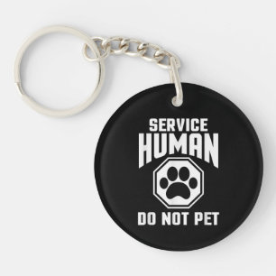 Servicehond ontwerp niet aaien grapje hond los sleutelhanger