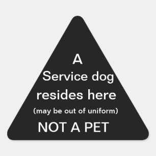 Servicehond woont hier sticker zwart