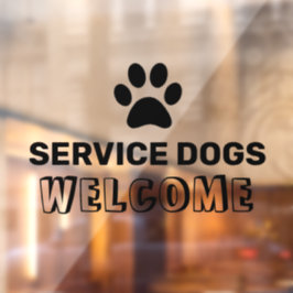 Servicehonden Welkom Bedrijf Glas Ramen Sticker