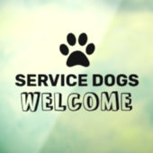 Servicehonden Welkom Zakelijk Glas Ramensticker Raamsticker (Vel 3)