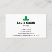  servicelijst Clean & Modern Lawn Care Visitekaartje (Achterkant)