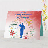 Serviceman Folded Wenskaart Kaart (Gele Bloem)