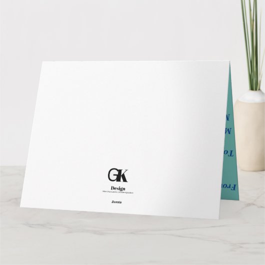 Serviceman Folded Wenskaart Kaart (Achterkant)