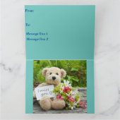 Serviceman Folded Wenskaart Kaart (Binnen)