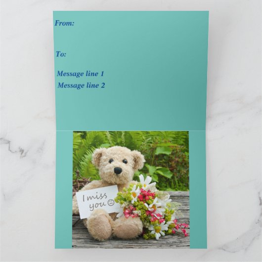 Serviceman Folded Wenskaart Kaart (Binnen)