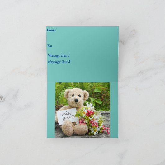 Serviceman Folded Wenskaart Kaart (Binnen)