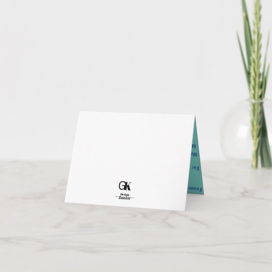 Serviceman Folded Wenskaart Kaart (Achterkant)