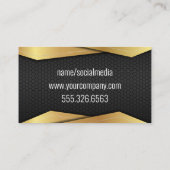 Servicepictogrammen herstellen | Goud Zwart Metaal Visitekaartje (Achterkant)