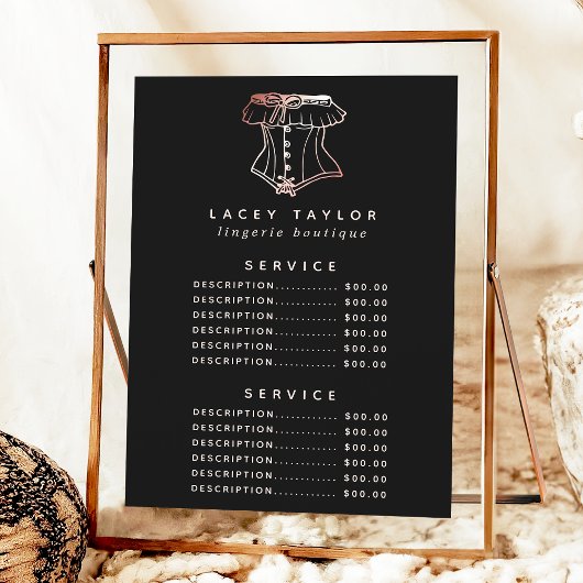  serviceprijs voor corset-Logo Lingerie Menu