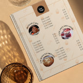 Serviceprijslijst Menu Bakkerij Beige Icons Logo