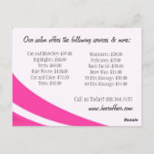 Services aangeboden ~ Briefkaart (Achterkant)