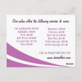 Services aangeboden ~ Briefkaart (Achterkant)