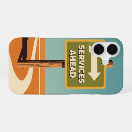 Services Ahead iPhone 16 Hoesje (Achterkant horizontaal)