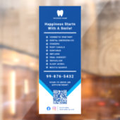 Services Dentist | QR-code zakelijke Logo Raamsticker (Vel 2)