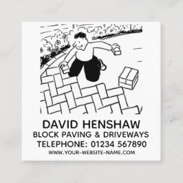 Services voor het blokkeren van bestrating en het  vierkante visitekaartje