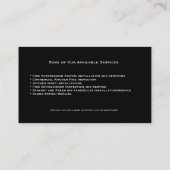 Servicesjabloon voor visitekaartjes (Achterkant)