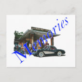  servicestation uit de jaren vijftig briefkaart (Voorkant)