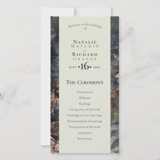 Servicevolgorde, programma Slate & Grey Gilded (Voorkant)