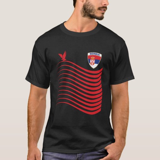 Servië Basketbal Jersey Srbija Basketbal Vlag GI T-shirt (Voorkant)