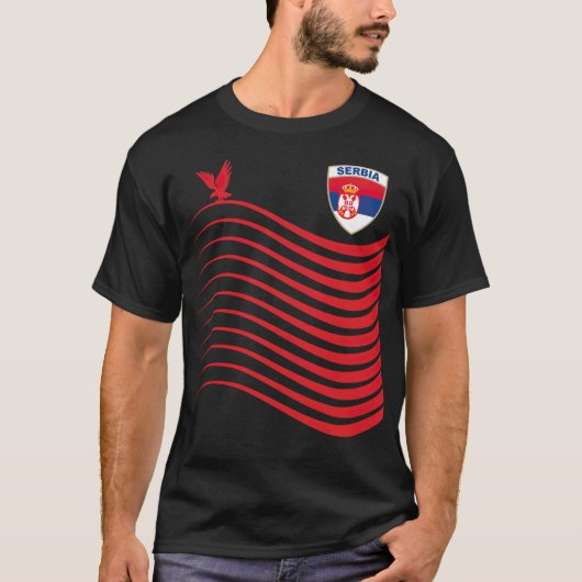 Servië Basketball Jersey Srbija Basketball Flag ba T-shirt (Voorkant)