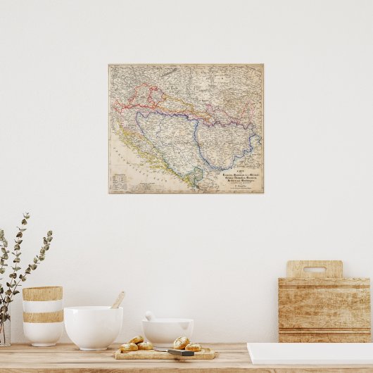 Servië, Bosnië Poster (Keuken)