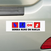 Servië Bumpersticker (Op auto)