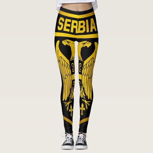 Servië Emblem Leggings (Voorkant)
