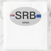 Servië* Euro-achtige ovalseticker Ovale Sticker (Tas)