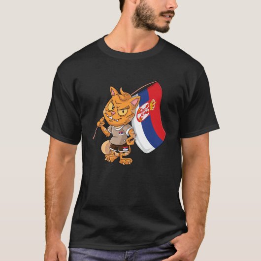 Servië fan kat t-shirt (Voorkant)