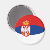 Servië Fisheye Vlag Magneet (Voorkant / Achterkant)