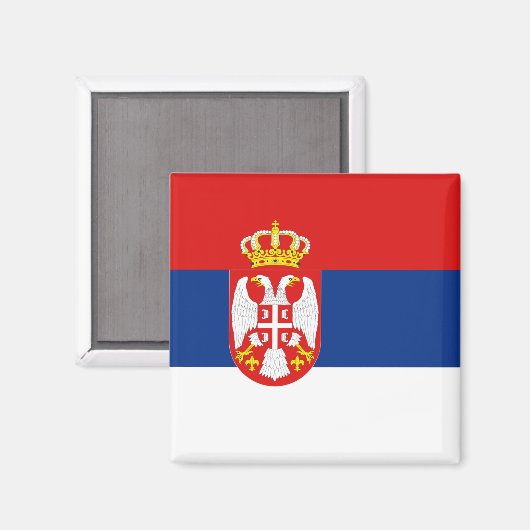 Servië Flag Magnet (Voorkant / Achterkant)