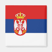 Servië Flag Magnet (Voorkant)