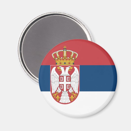 Servië Flag Magnet (Voorkant / Achterkant)