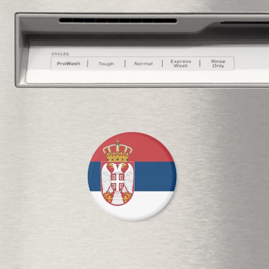 Servië Flag Magnet (Insitu (Vaatwasser))