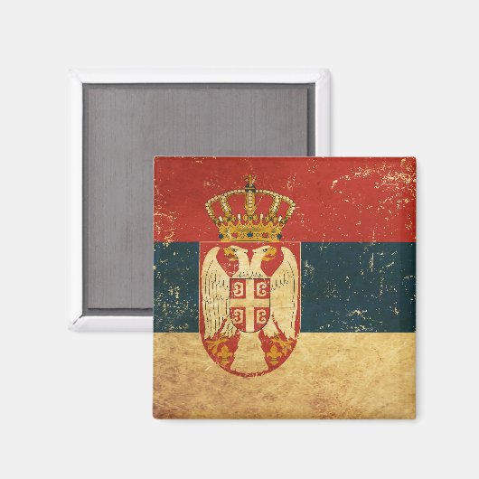 Servië Flag Magnet (Voorkant / Achterkant)