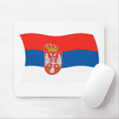Servië Flag Mousepad Muismat (Met muis)