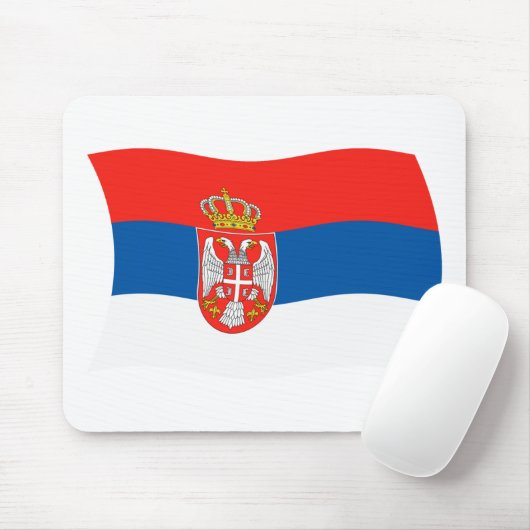 Servië Flag Mousepad Muismat (Met muis)