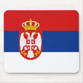 Servië Flag Mousepad Muismat (Voorkant)
