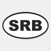 Servië GAR Europees Ovale Sticker (Voorkant)