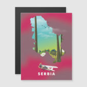 Servië geïllustreerde kaart reisposter (Voorkant / Achterkant)