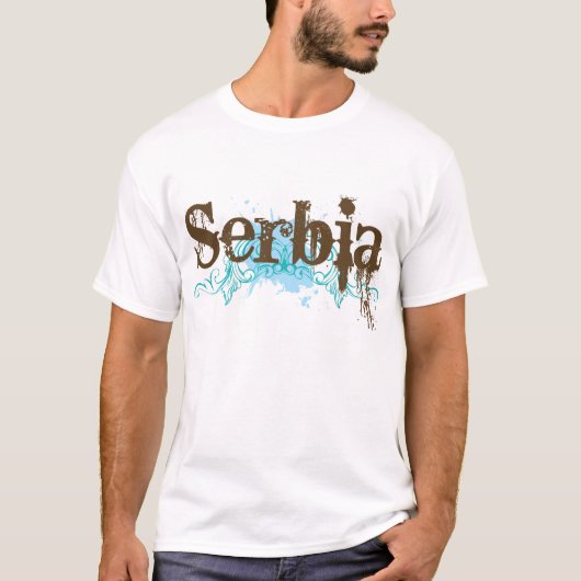 Servië Grunge T Shirt (Voorkant)