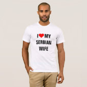 Servië: Ik hou van mijn Servische vrouw T-shirt (Voorkant volledig)