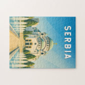 Servië Illustratie Reis Kunst Vintage Legpuzzel (Horizontaal)