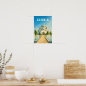 Servië Illustratie Reis Kunst Vintage Poster (Keuken)