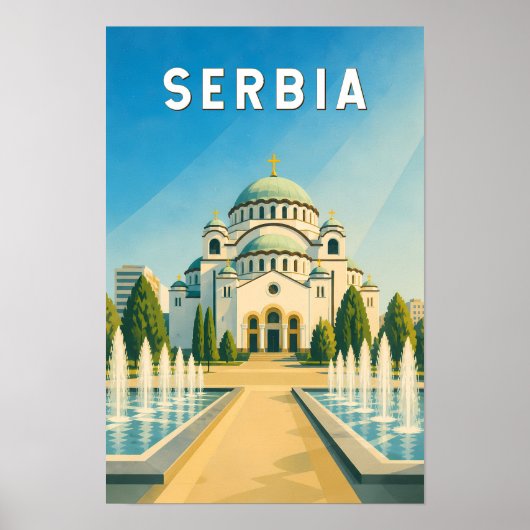 Servië Illustratie Reis Kunst Vintage Poster (Voorkant)