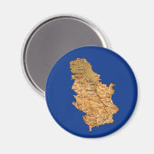 Servië Kaart Magneet (Voorkant / Achterkant)