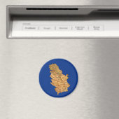 Servië Kaart Magneet (Insitu (Vaatwasser))