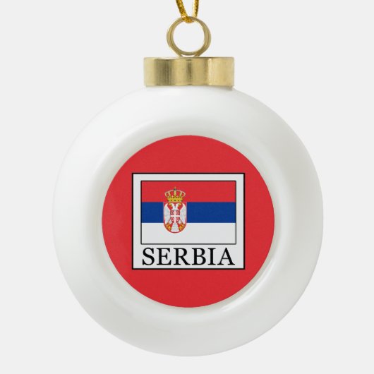 Servië Keramische Bal Ornament (Voorkant)