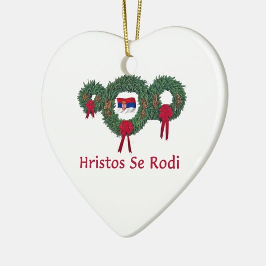 Servië Kerstmis 2 Keramisch Ornament (Links)