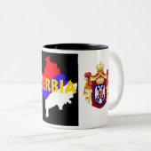 Servië/Kosovo Tweekleurige Koffiemok (Voorkant rechts)